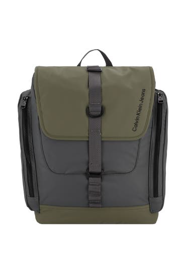 CALVIN KLEIN Rucksack dark grey-dusty olive