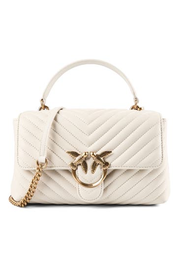 PINKO Handtasche bianco seta-antique gold