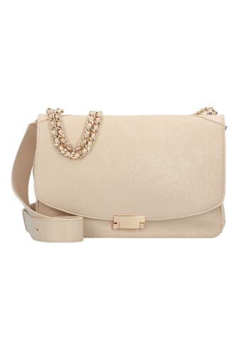 SEIDENFELT Handtasche glossy sand