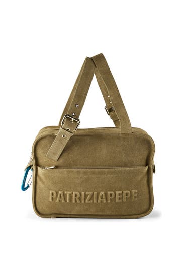 PATRIZIA PEPE Handtasche olive suede