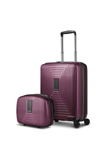 REDOLZ Koffer aubergine metallic