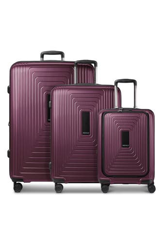 REDOLZ Kofferset aubergine metallic