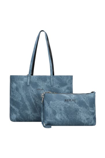 REPLAY Shopper blue denim-black