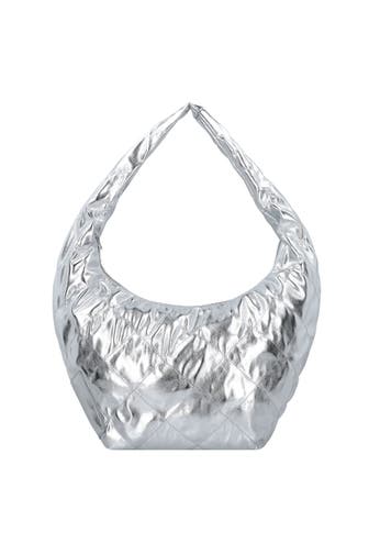 SEIDENFELT Handtasche silver