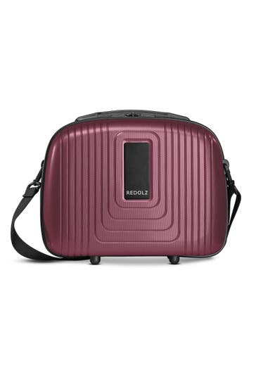 REDOLZ Kulturbeutel aubergine metallic