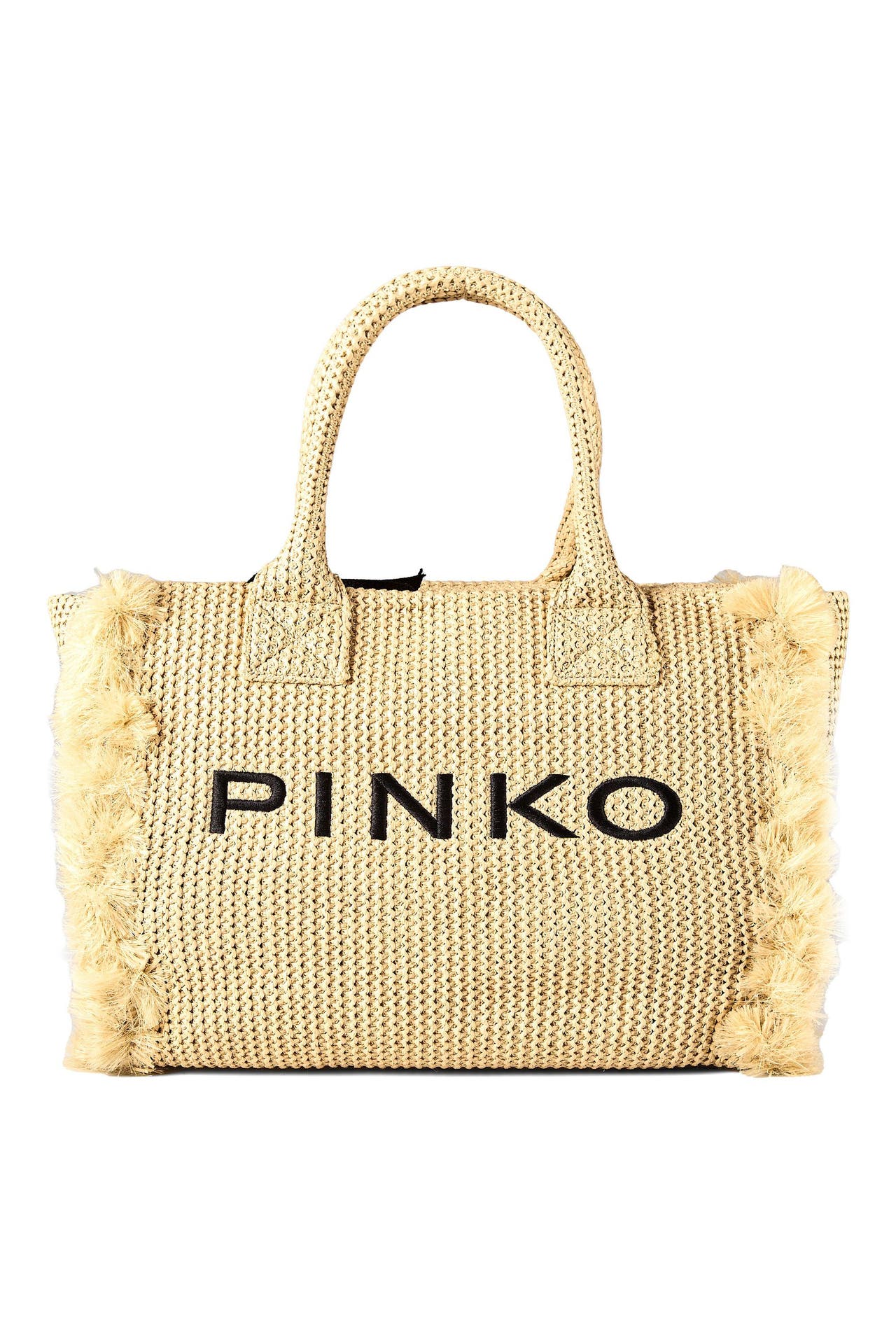 PINKO Shopper paglia-nero-antique gold, Bild 1