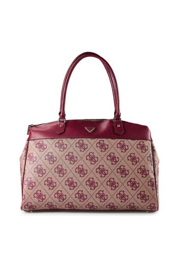 GUESS Handtasche burgundy logo