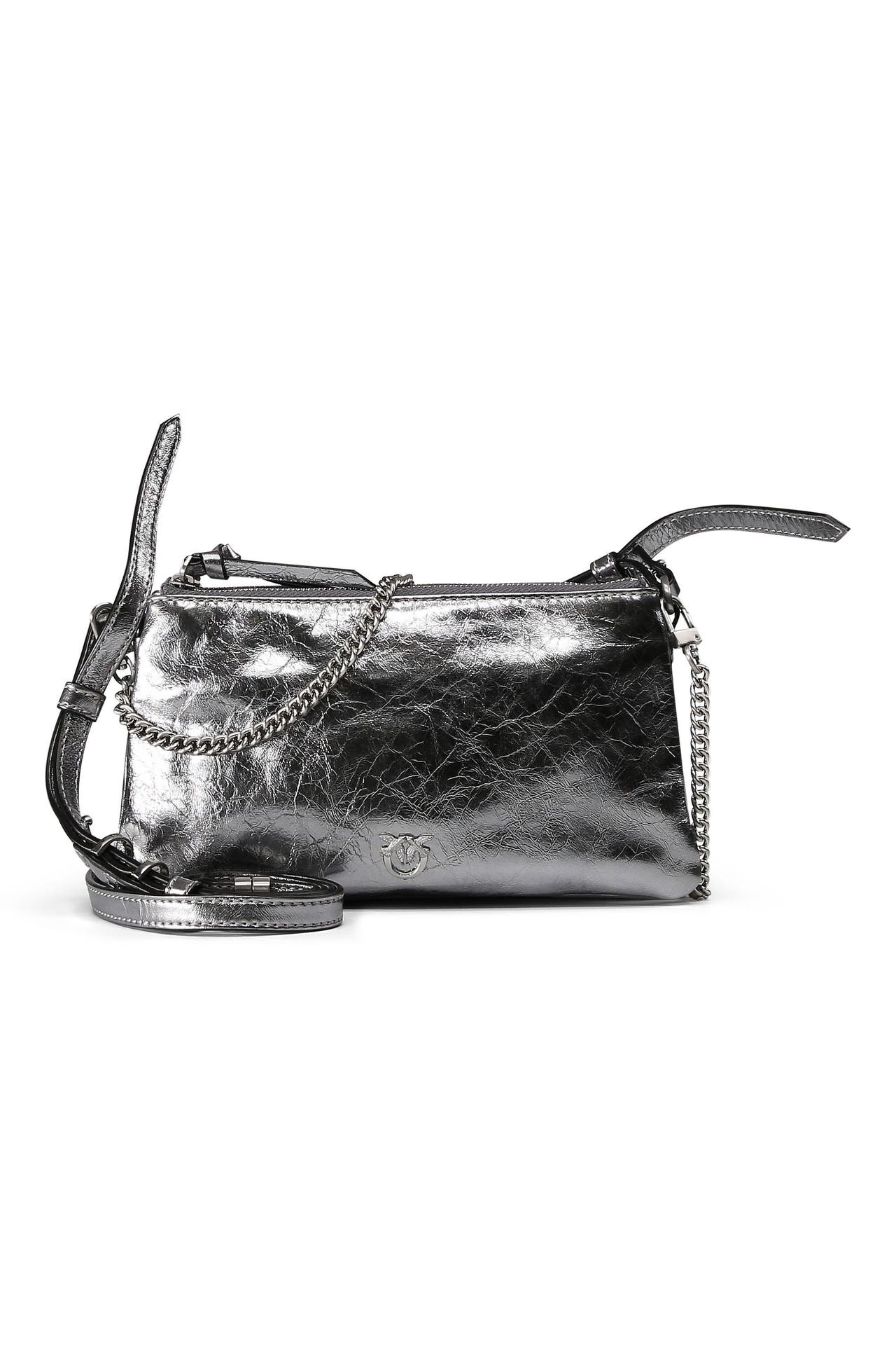 PINKO Handtasche gun metal-matt silver, Bild 1