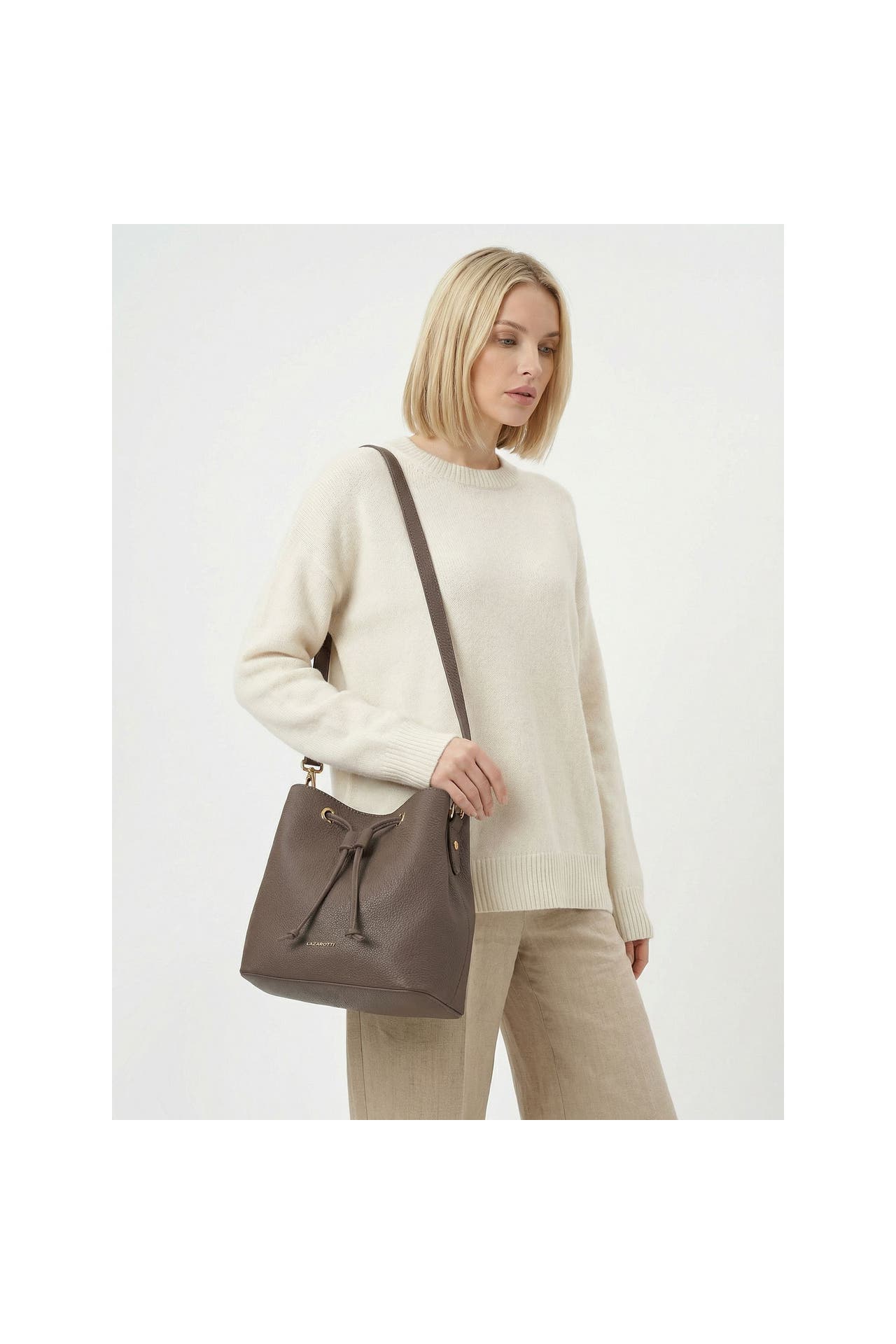 LAZAROTTI Handtasche taupe, Bild 1