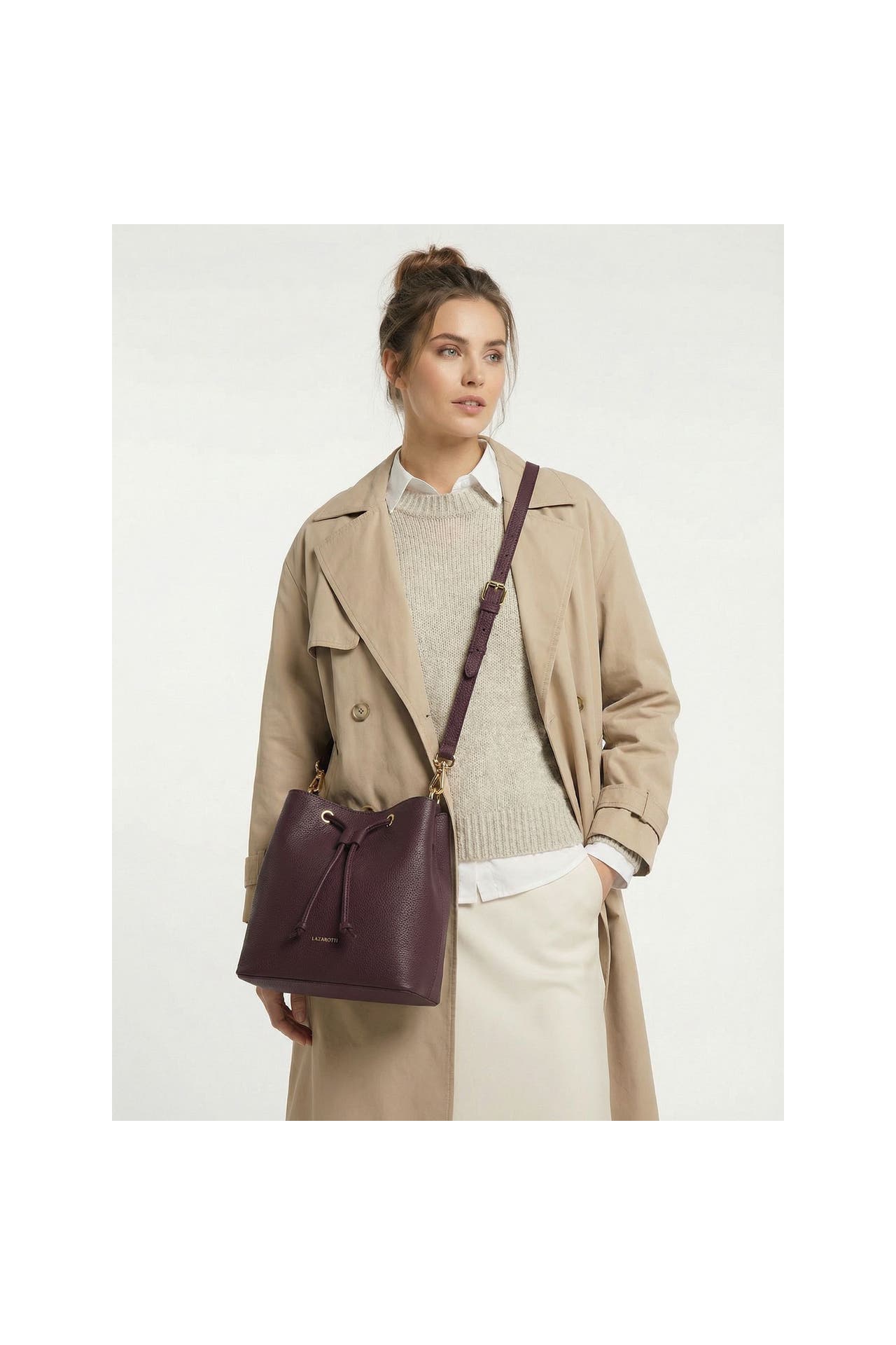 LAZAROTTI Handtasche burgundy, Bild 1