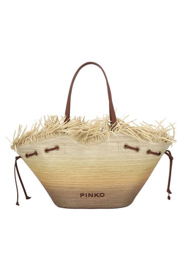 PINKO Shopper cuoio-giallo-naturale