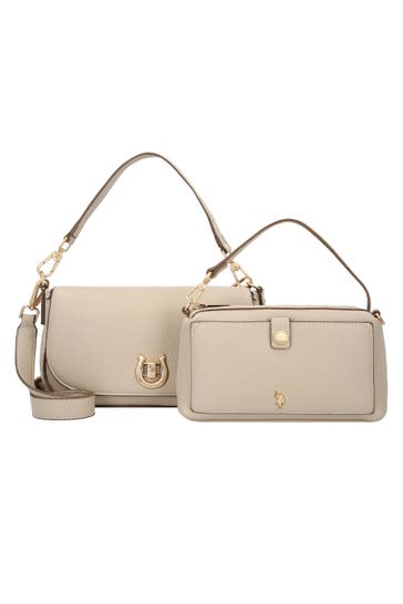 U.S. POLO ASSN. Umhängetasche beige
