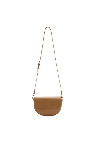 SEIDENFELT Umhängetasche toffee