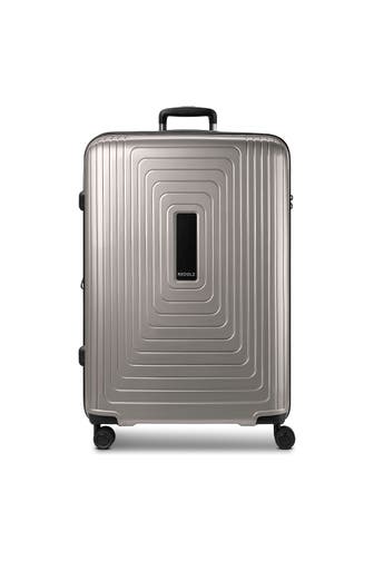 REDOLZ Koffer coffee grey metallic