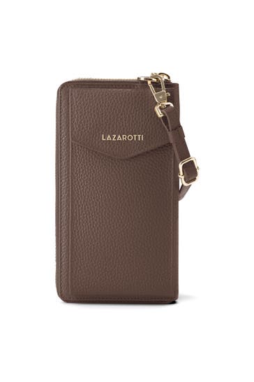 LAZAROTTI Bologna Leather Zip-Around Geldbörse Handytasche Leder 19 cm
