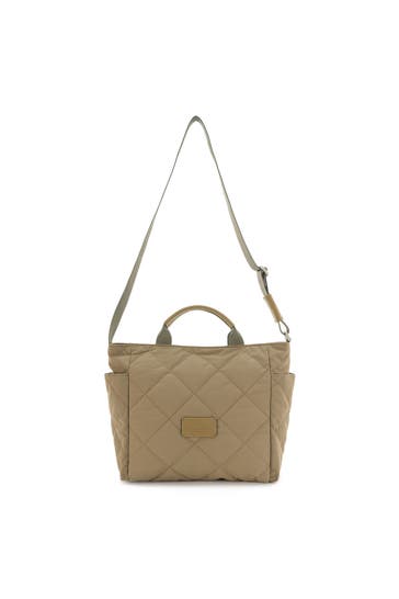 SEIDENFELT Handtasche Greige Khaki