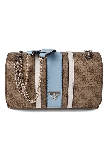 GUESS Umhängetasche latte logo-light blu