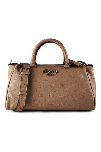 GUESS Umhängetasche dark taupe logo