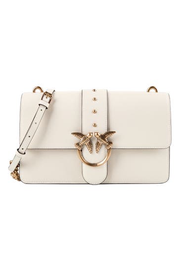 PINKO Umhängetasche bianco seta-antique gold