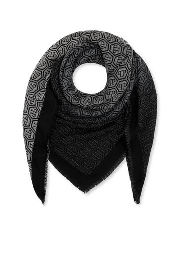 PHILIPP PLEIN Tuch MONOGRAM 0210 | black/grey