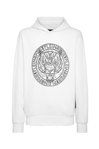 PLEIN SPORT Hoodie TIGER 0102 | white/black