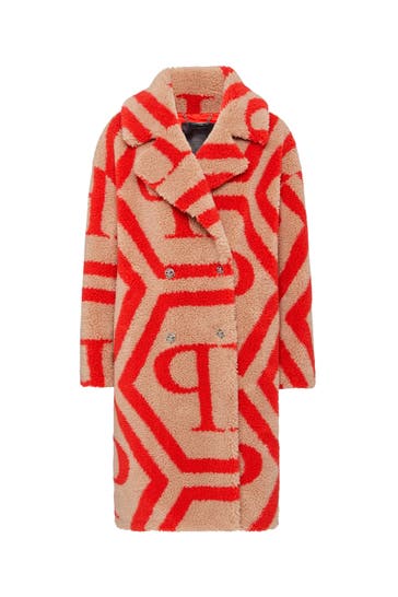 PHILIPP PLEIN Wollmantel MONOGRAM 06 | beige