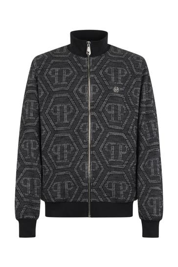 PHILIPP PLEIN Sweatjacke MONOGRAM 02 | black