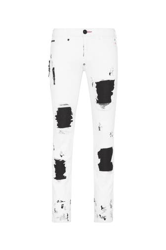 PHILIPP PLEIN Jeans 15SS | summersnow/blackdripping Skinny