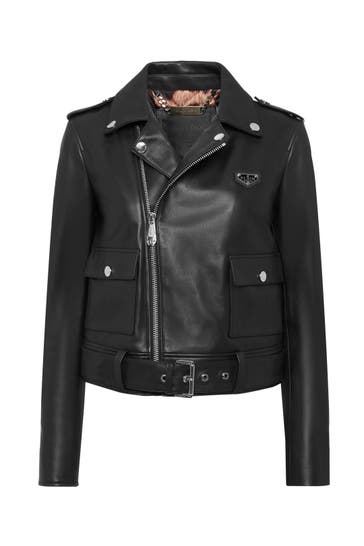 PHILIPP PLEIN Lederjacke ICONIC PLEIN 02 | black