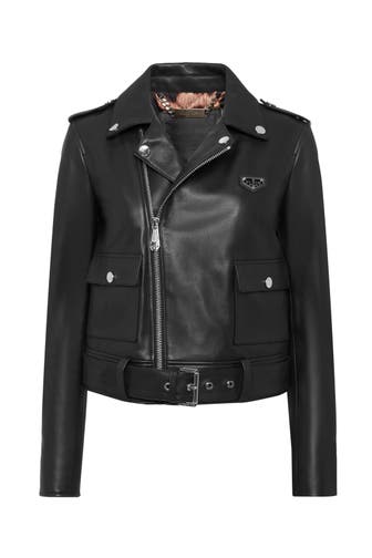 PHILIPP PLEIN Lederjacke ICONIC PLEIN 02 | black