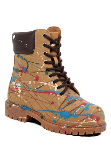 PHILIPP PLEIN Schnürstiefel SKULL 0421 | brown/multicolored