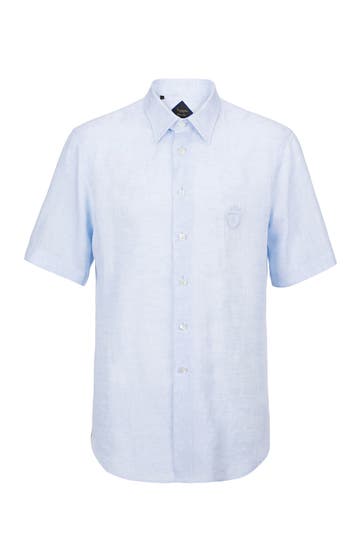 BILLIONAIRE Kurzarmhemd 07 | lightblue Regular Fit