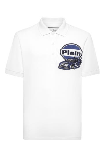 PHILIPP PLEIN Polo-Shirt RACING 01 | white