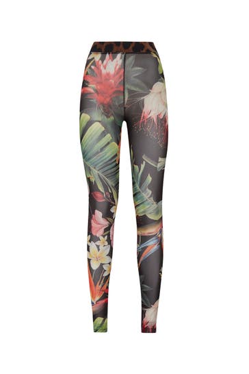 PHILIPP PLEIN Business-Hose FLOWERS 0221 | black/multicolored Skinny