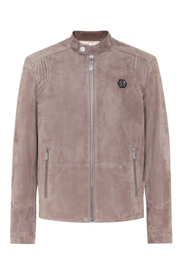 PHILIPP PLEIN Lederjacke 10 | grey