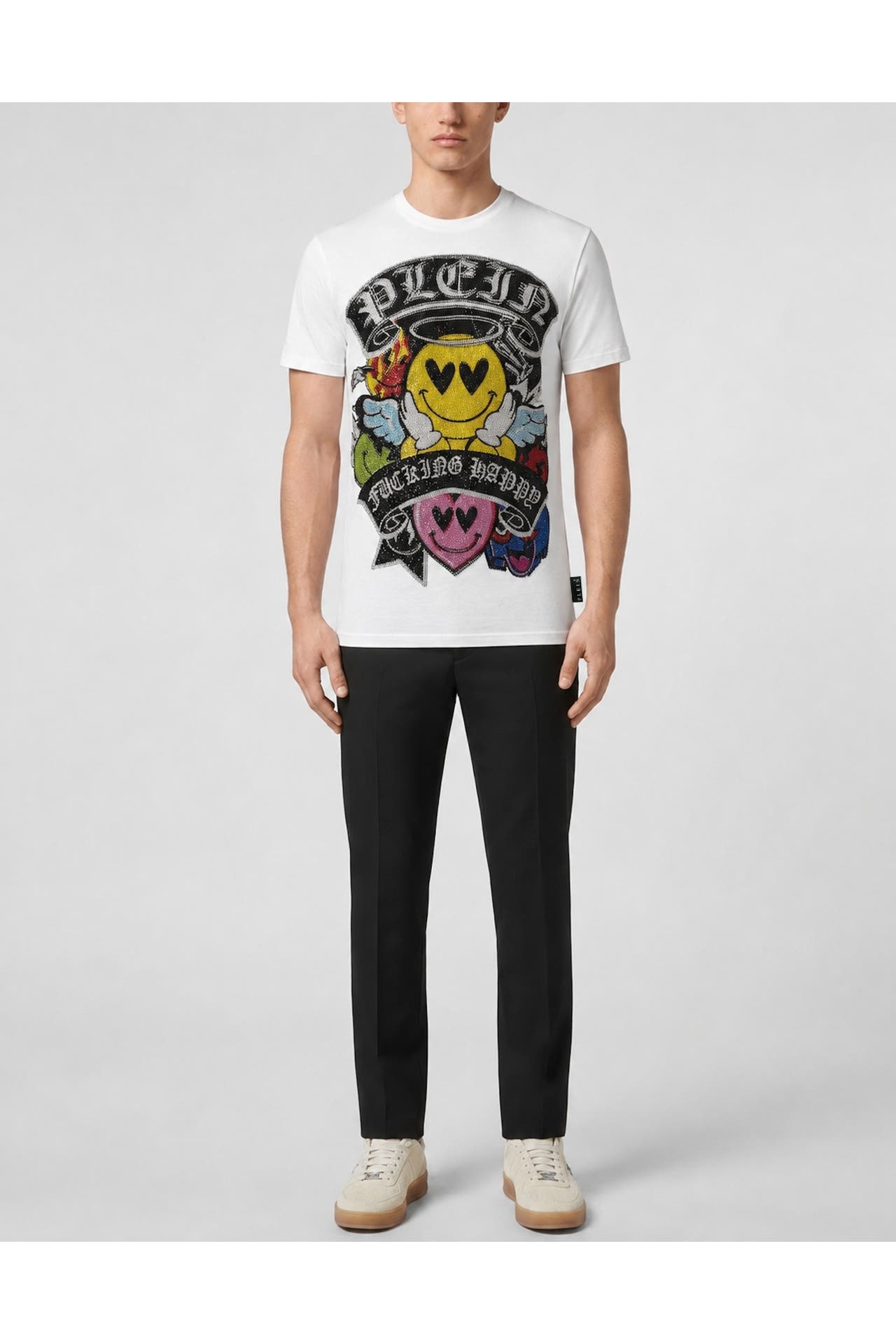 PHILIPP PLEIN Kurzarm-Rundhals-T-Shirt SMILE, Bild 1