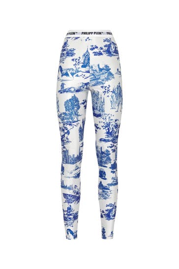 PHILIPP PLEIN Leggings EN PLEIN AIR 0114 | white/darkblue Skinny