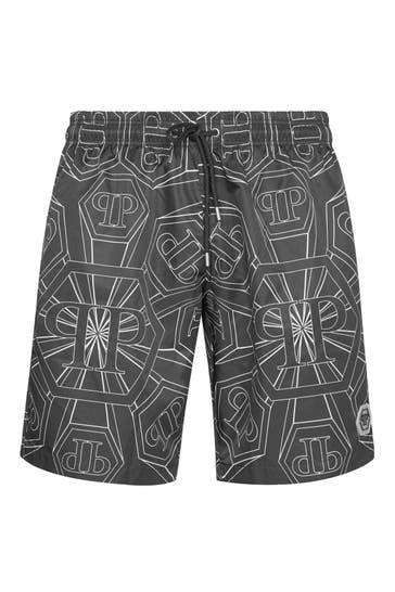 PHILIPP PLEIN Badehose HEXAGON MONOGRAM