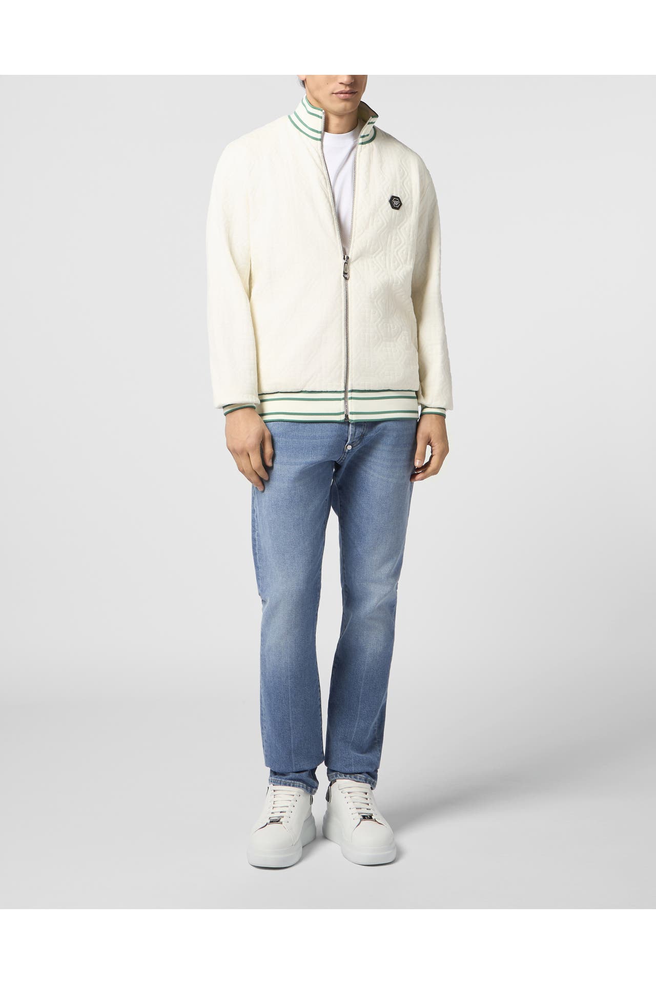 PHILIPP PLEIN Sweatjacke MONOGRAM 01OF | OffWhite, Bild 1