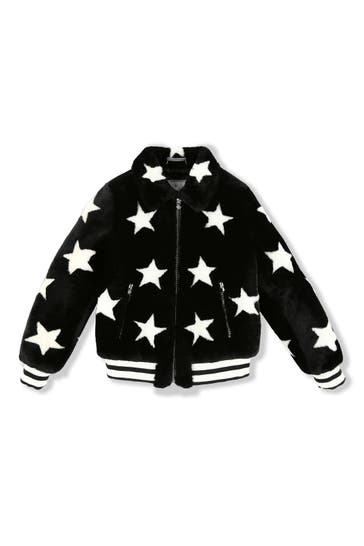 PHILIPP PLEIN Leather Bomber Stars