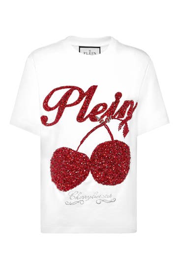 PHILIPP PLEIN T-Shirt CHERRIES 01 | white