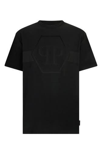 PHILIPP PLEIN Kurzarm-Rundhals-T-Shirt HEXAGON