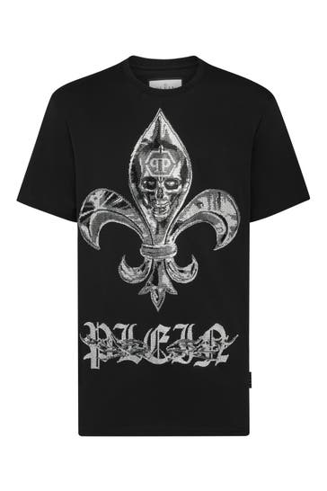 PHILIPP PLEIN T-Shirt Rundhalsausschnitt Ss CHROME
