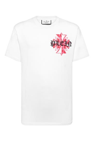 PHILIPP PLEIN Kurzarm-Rundhals-T-Shirt CREST