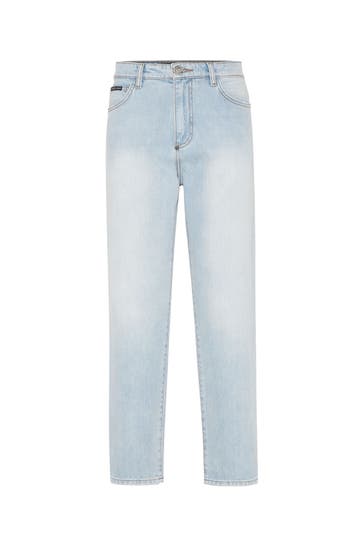 PHILIPP PLEIN Jeans HEXAGON 07GR | GrisailleTurquoise Boyfriend