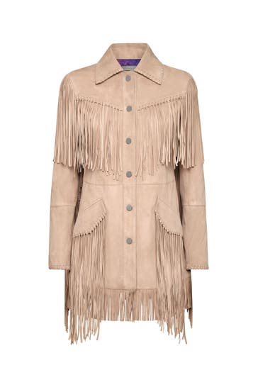 PHILIPP PLEIN Lederjacke GOTHIC PLEIN 06 | beige