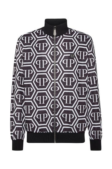 PHILIPP PLEIN Sweatjacke MONOGRAM 02 | black
