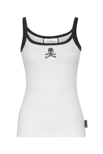 PHILIPP PLEIN Top SKULL&BONES 01 | white