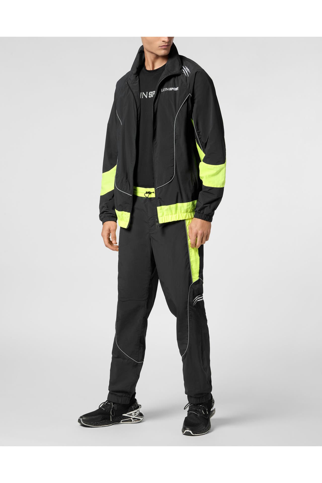 PLEIN SPORT Sweatjacke SCRATCH 0229 | black/yellowfluo, Bild 1