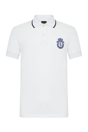 BILLIONAIRE Polo-Shirt CREST 01 | white